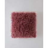 English Home Fluffy Pelüş Kırlent Kılıfı 45x45 cm Vişne - Bordo - 45 x 45