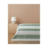 English Home Forest Blossom Baskılı Pamuklu Tek Kişilik Pike 150x220 cm Yeşil