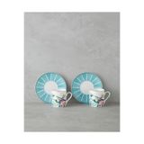 English Home Freesia New Bone China 4 Parça 2 Kişilik Kahve Fincan Takımı 90 ml Mavi