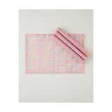 English Home Galaxy Stripes Polyester 4'lü Amerikan Servis 30x45 cm Pembe