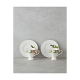 English Home Garden Dream New Bone China 4 Parça 2 Kişilik Kahve Fincan Takımı 90 ml Yeşil-Beyaz