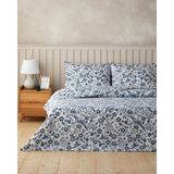 English Home Garden Lullaby Kolay Ütülenir Tek Kişilik Çarşaflı Nevresim Takımı 160X220 cm Koyu Mavi - 160 x 220 cm