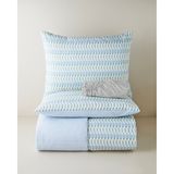 English Home Geo Harmony Kolay Ütülenir Çarşaflı Çift Kişilik Nevresim Takımı 200x220 cm Mavi-Sarı - Mavi - Sarı - 200 x 220 cm