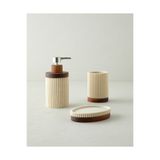English Home Giselle Polyresin 3'lü Banyo Seti Bej-Kahve