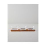 English Home Glacis Akasya-Cam 4 Parça Sunumluk 33x10,5x6 cm Şeffaf