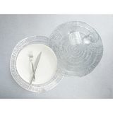 English Home Glazzy Pvc 2'li Amerikan Servis Silver - 38 x 38 cm - Gümüş