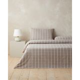 English Home Glen Plaid Ipliği Boyalı Çift Kişilik Çarşaflı Nevresim Takımı 200X220 cm Koyu Bej
