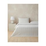 English Home Glint Stripes İpliği Boyalı Çift Kişilik Çarşaflı Nevresim Takımı 200x220 cm Bej-Gri
