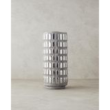 English Home Glossy Stoneware Vazo Silver