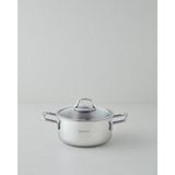 English Home Glow Çelik Derin Tencere 16x10 cm Silver - Gümüş - 16 cm