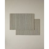 English Home Gola Bambu 2'Li Amerikan Servis Gri - 30 x 45 cm