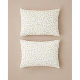 English Home Golden Petals Sarı Yastık Kılıfı 50x70 cm Kolay Ütülenir 2'li Set Desenli