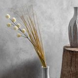English Home Grass Ball Tek Dal Yapay Çiçek 85 cm Krem
