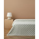English Home Green Harmony Baskılı Pamuklu Tek Kişilik Pike 150X220 cm Yeşil - Bej - Yeşil