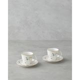 English Home Greena Bone Porselen 4 Parça 2 Kişilik Kahve Fincan Takımı 80 ml Renkli - 4 Adet