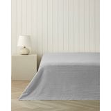 English Home Grid Çift Kişilik Pike 180x220 cm Gri Pamuk - Polyester Kumaş Dokuması Modern Desen