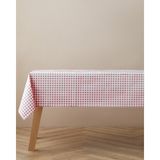 English Home Gridlane Pvc Masa Örtüsü 140x200 cm Kırmızı - 140 x 200 cm