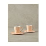 English Home Hestia New Bone China 4 Parça 2 Kişilik Kahve Fincan Takımı Somon
