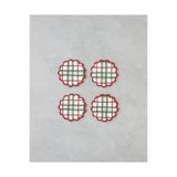 English Home Hollyberry Ahşap 4'lü Bardak Altlığı 11 cm Renkli