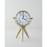 English Home Holy Metal Yuvarlak Masa Saati 31 cm Gold Yüksek Hassasiyetli Mekanizma ile