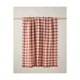 English Home Houndstooth Koltuk Şalı 130x170 cm Turuncu