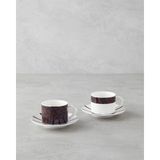 English Home Isolde New Bone China 4 Parça 2 Kişilik Kahve Fincan Takımı 100 ml Kahverengi