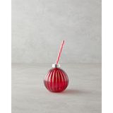 English Home Joyful Christmas Cam Pipetli Bardak 400 ml Kırmızı