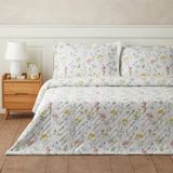English Home Kaelis Fleur Çift Kişilik Çarşaflı Complete Nevresim Takımı 200x220 cm Sarı