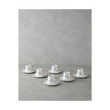 English Home Lavendpetal New Bone China 12 Parça 6 Kişilik Kahve Fincan Takımı 80 ml Mavi