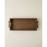 English Home Lavinia Mdf Dekoratif Tepsi 41 cm Kahverengi