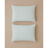 English Home Leafline Kolay Ütülenir 2'li Yastık Kılıfı 50X70 cm Yeşil - Yeşili