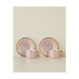 English Home Livora New Bone China 4 Parça 2 Kişilik Çay Fincanı Takımı 220 ml Pembe