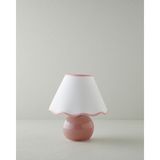 English Home Lorinda Pembe Cam Abajur 22x25 cm Şık Görünüm ile Ev Dekorasyonu İçin Uygun