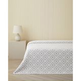 English Home Lorita Baskılı Pamuklu Tek Kişilik Pike 150X220 cm Mavi - Açık Mavi
