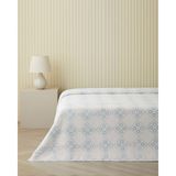 English Home Luzia Çift Kişilik Pike 200 x 220 cm Mavi Pamuk - Polyester Desenli 1 Parça