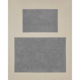 English Home Macaroni Kaydırmaz Taban Banyo Paspası Seti 60X90 + 40X60 cm Gri