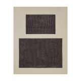English Home Macaroni Kaydırmaz Taban Banyo Paspası Seti 60x90 + 40x60 cm Kahverengi