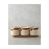English Home Mara Dolomite 3'lü Baharatlik 27x9 cm Bej