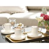 English Home Marella Porselen 12 Parça 6 Kişilik Kahve Fincan Takımı Rose Gold - Pembe