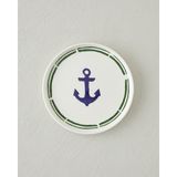 English Home Marine Anchor Seramik Pasta Tabağı 16 cm Lacivert – Yeşil - Renk - Beyaz