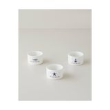 English Home Mariner Sun Stoneware 3'lü Çerezlik 6,5 cm Mavi-Kırmızı