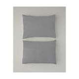 English Home Micell Pamuk Saten King Size Yastık Kılıfı 50X70 Cm, Gümüş, 50 x 70