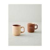 English Home Mini&Mummy Seramik İkili Kupa 150-230 ml Krem-Kahverengi