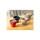 English Home Misteri Seramik 3'lü 105 ml Krem-Mavi-Kırmızı Espresso Bardağı