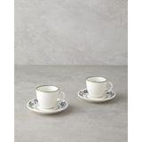 English Home Mistia Bone Porselen 4 Parça 2 Kişilik Kahve Fincan Takımı 90 ml Mavi