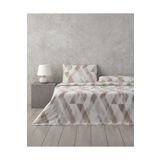 English Home Modern Argyle Çift Taraflı Pamuk Tek Kişilik Nevresim Takımı 160x220 cm Bej