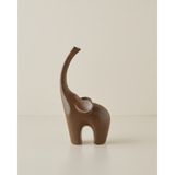 English Home Modern Elephant Seramik Dekoratif Obje 12x23 cm Kahverengi - 12 x 23 cm