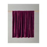 English Home Modern Line Çizgili Super Soft Çift Kişilik Battaniye 200x220 cm Mürdüm