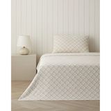 English Home Mossia Tek Kişilik Pike Takımı 150X220 cm Bej - Açık Bej