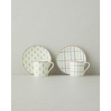English Home Neva New Bone China 4 Parça 2 Kişilik Kahve Fincan Takımı 80 ml Renkli